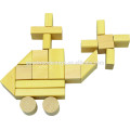 Stocké 100pcs Safety Rubber Wood Kids Toys Block